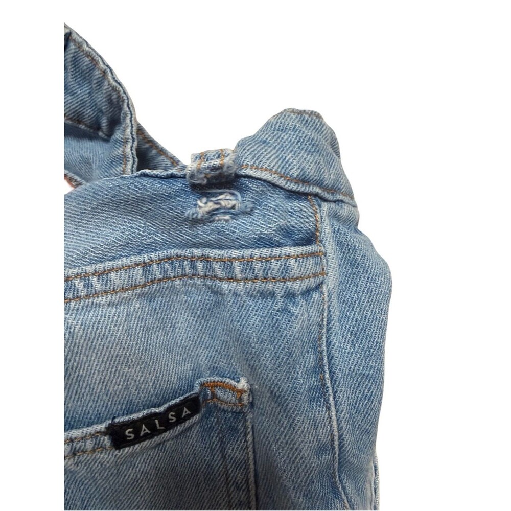 Salsa Light Wash High Rise Tapered Cropped Ankle Jeans Size 30 Stretch Denim - Picture 6 of 8